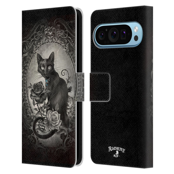 Alchemy Gothic Cats Paracelsus Leather Book Wallet Case Cover For Google Pixel 9 / Pixel 9 Pro