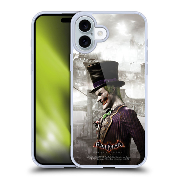 Batman Arkham Knight Characters Joker Soft Gel Case for Apple iPhone 16 Plus