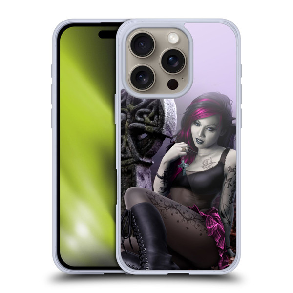 Tom Wood Fantasy Goth Girl Vampire Soft Gel Case for Apple iPhone 16 Pro