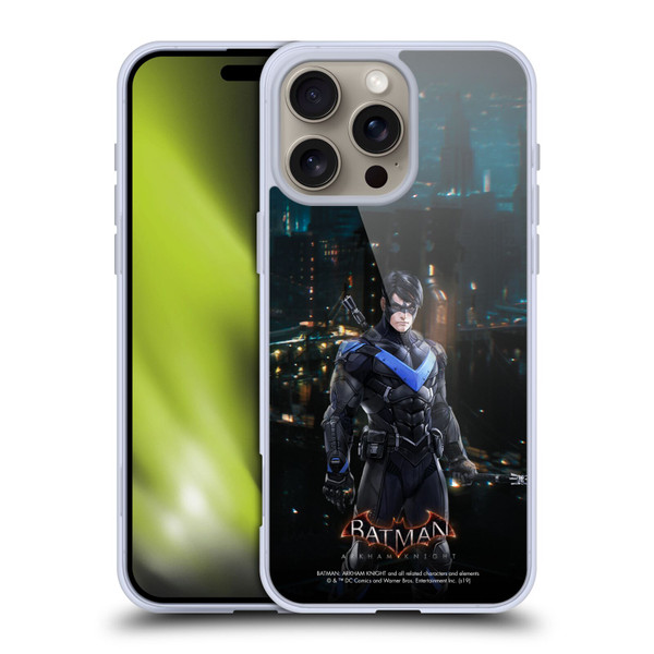 Batman Arkham Knight Characters Nightwing Soft Gel Case for Apple iPhone 16 Pro Max