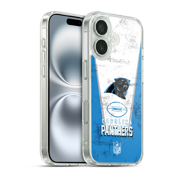 NFL Carolina Panthers Logo Art Banner Soft Gel Case for Apple iPhone 16 & MagSafe