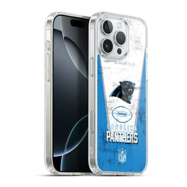 NFL Carolina Panthers Logo Art Banner Soft Gel Case for Apple iPhone 16 Pro Max & MagSafe