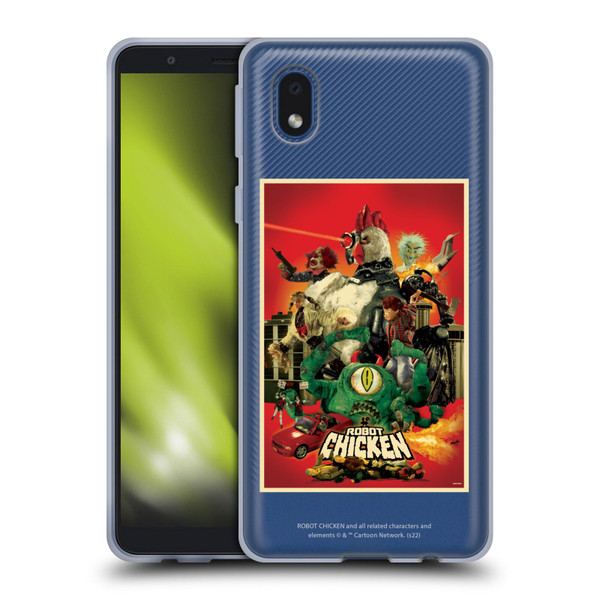 Robot Chicken Graphics Poster Soft Gel Case for Samsung Galaxy A01 Core (2020)