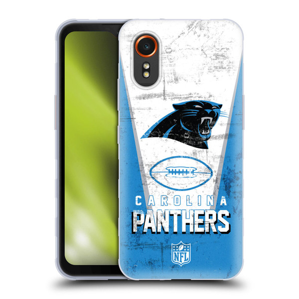 NFL Carolina Panthers Logo Art Banner Soft Gel Case for Samsung Galaxy Xcover7 5G