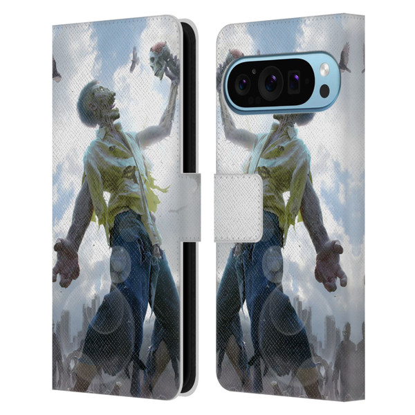 Tom Wood Horror Zombie Scraps Leather Book Wallet Case Cover For Google Pixel 9 / Pixel 9 Pro