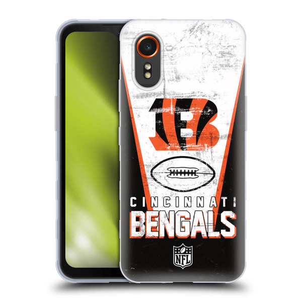 NFL Cincinnati Bengals Logo Art Banner Soft Gel Case for Samsung Galaxy Xcover7 5G