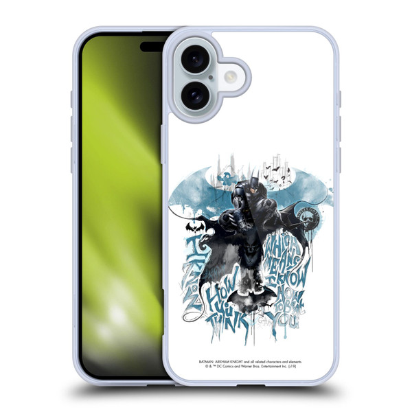 Batman Arkham Knight Graphics How You Think Soft Gel Case for Apple iPhone 16 Plus & MagSafe