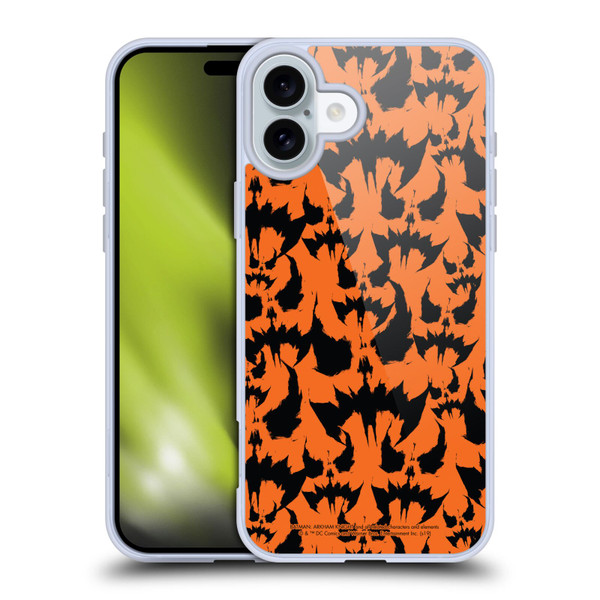 Batman Arkham Knight Graphics Scarecrow Pattern Soft Gel Case for Apple iPhone 16 Plus