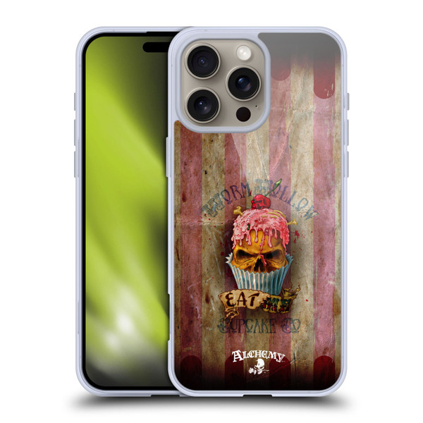 Alchemy Gothic Skull Eat Me Cupcake Soft Gel Case for Apple iPhone 16 Pro Max