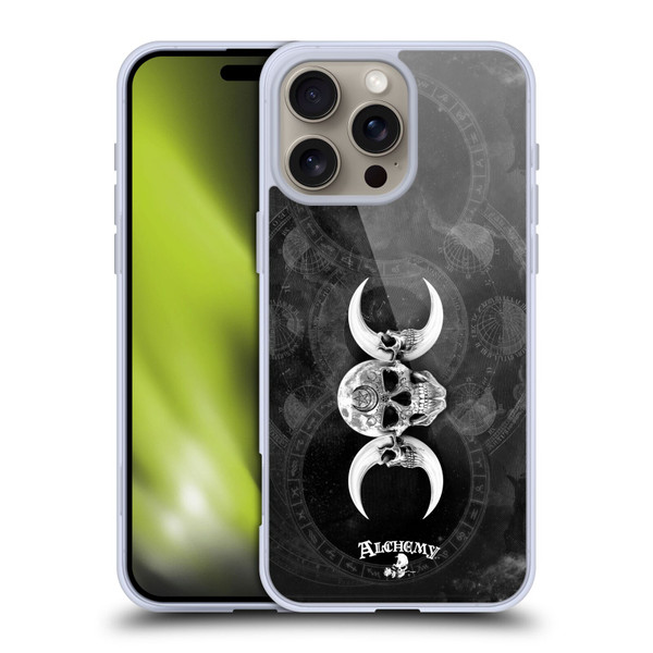 Alchemy Gothic Skull Dark Goddess Moon Soft Gel Case for Apple iPhone 16 Pro Max