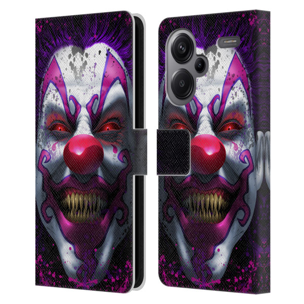 Tom Wood Horror Keep Smiling Clown Leather Book Wallet Case Cover For Xiaomi Redmi Note 13 Pro Plus 5G