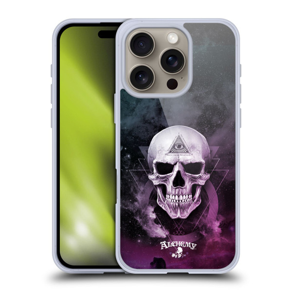 Alchemy Gothic Skull The Void Geometric Soft Gel Case for Apple iPhone 16 Pro