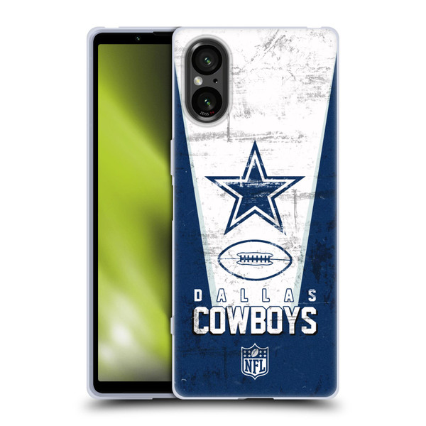 NFL Dallas Cowboys Logo Art Banner Soft Gel Case for Sony Xperia 5 V 5G