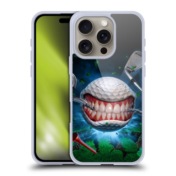 Tom Wood Monsters Golf Ball Soft Gel Case for Apple iPhone 16 Pro