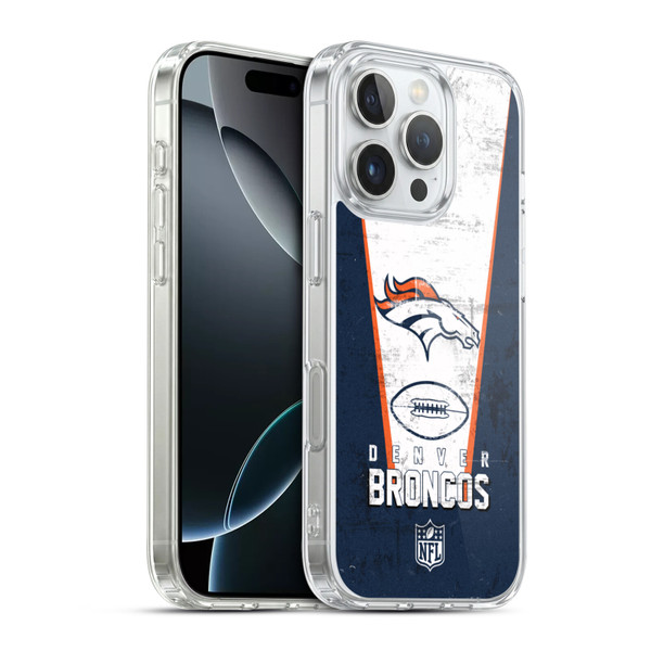 NFL Denver Broncos Logo Art Banner Soft Gel Case for Apple iPhone 16 Pro & MagSafe