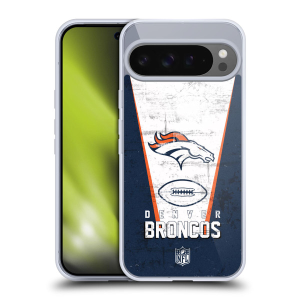 NFL Denver Broncos Logo Art Banner Soft Gel Case for Google Pixel 9 Pro XL