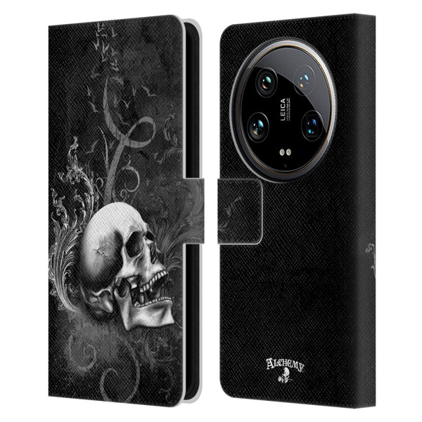 Alchemy Gothic Skull De Profundis Leather Book Wallet Case Cover For Xiaomi 14 Ultra