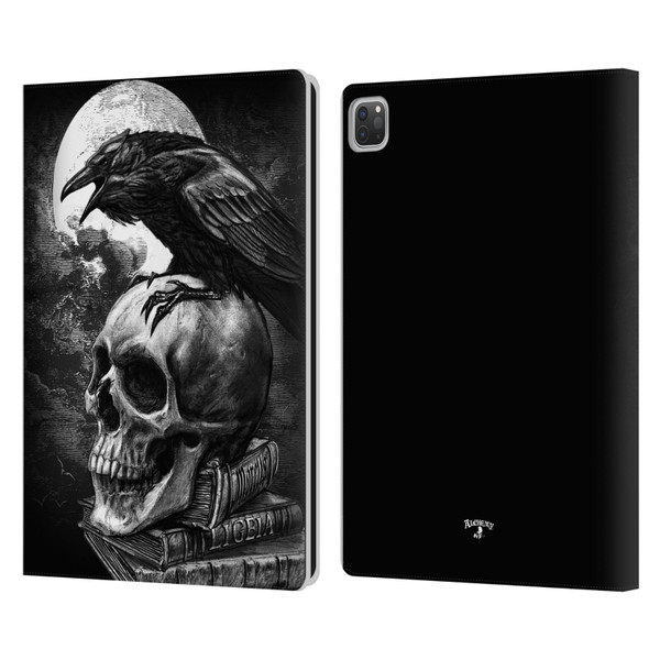 Alchemy Gothic Wing Poe's Raven Leather Book Wallet Case Cover For Apple iPad Pro 13 M4 2024