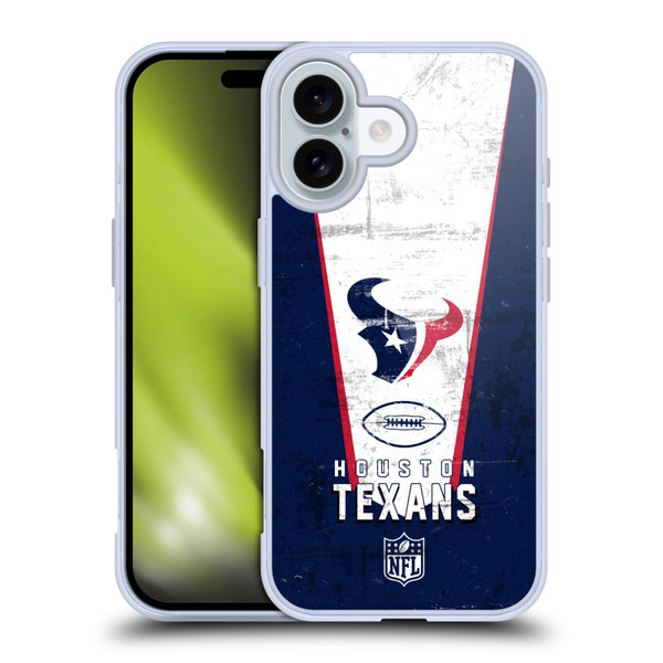NFL Houston Texans Logo Art Banner Soft Gel Case for Apple iPhone 16