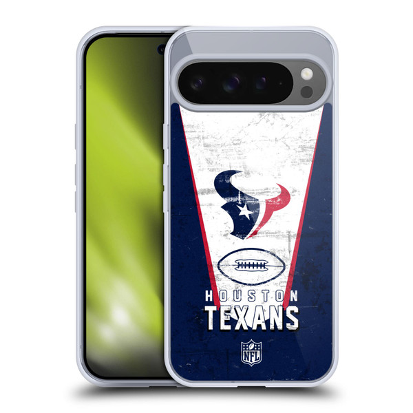 NFL Houston Texans Logo Art Banner Soft Gel Case for Google Pixel 9 Pro XL