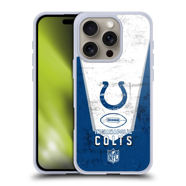 NFL Indianapolis Colts Logo Art Banner Soft Gel Case for Apple iPhone 16 Pro
