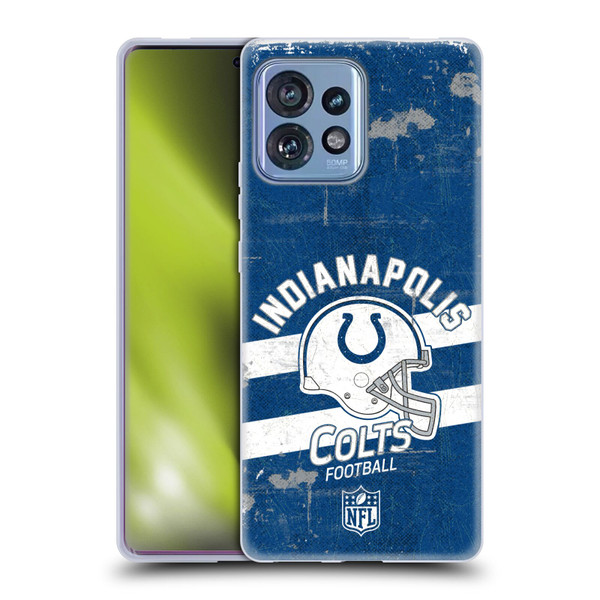 NFL Indianapolis Colts Logo Art Helmet Distressed Soft Gel Case for Motorola Moto Edge 40 Pro