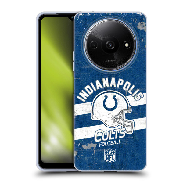 NFL Indianapolis Colts Logo Art Helmet Distressed Soft Gel Case for Xiaomi Redmi A3