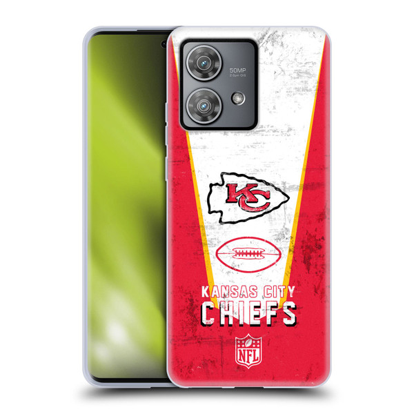 NFL Kansas City Chiefs Logo Art Banner Soft Gel Case for Motorola Edge 40 Neo 5G