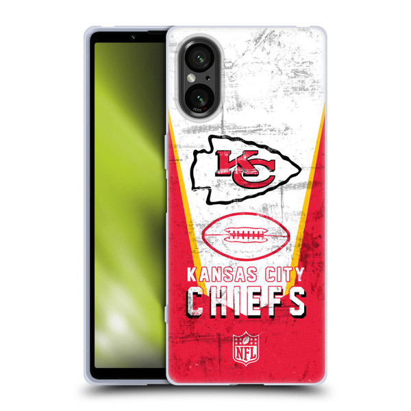 NFL Kansas City Chiefs Logo Art Banner Soft Gel Case for Sony Xperia 5 V 5G