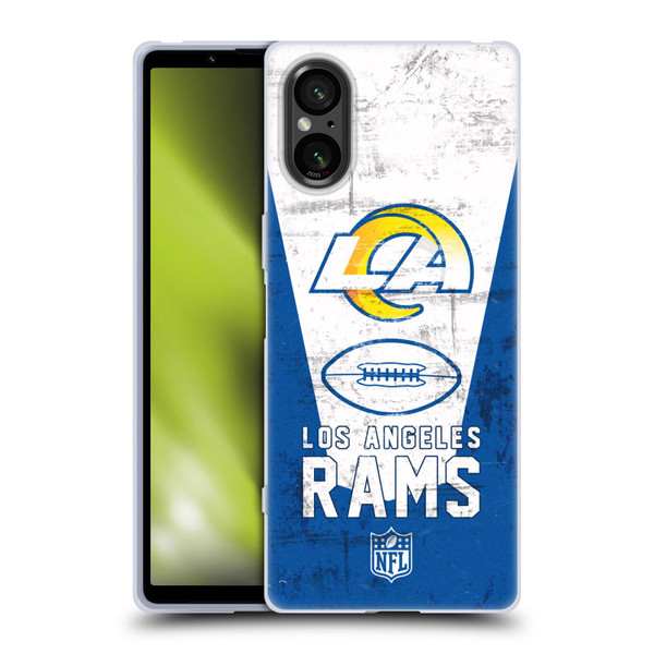 NFL Los Angeles Rams Logo Art Banner 100th Soft Gel Case for Sony Xperia 5 V 5G