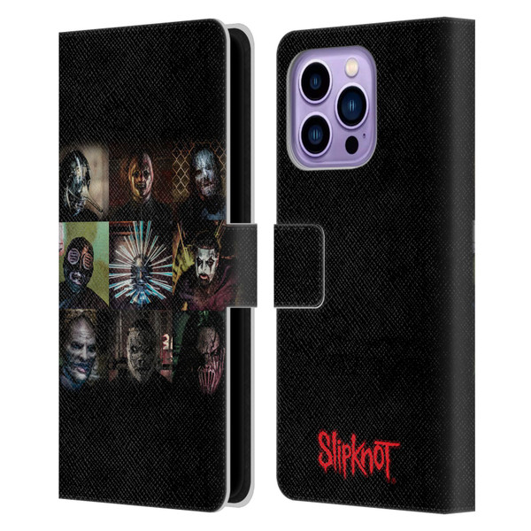 Slipknot Key Art Blocks Leather Book Wallet Case Cover For Apple iPhone 14 Pro Max