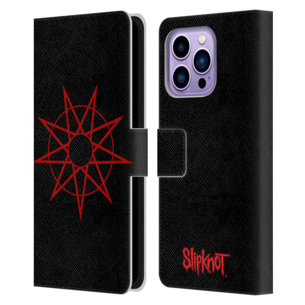 Slipknot Key Art Nanogram Leather Book Wallet Case Cover For Apple iPhone 14 Pro Max