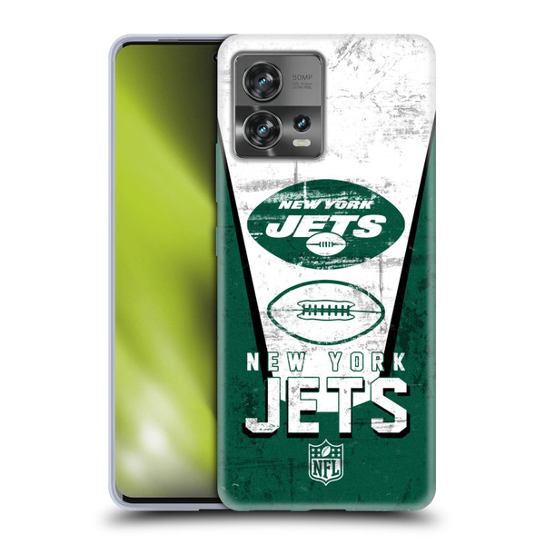 NFL New York Jets Logo Art Banner Soft Gel Case for Motorola Moto Edge 30 Fusion