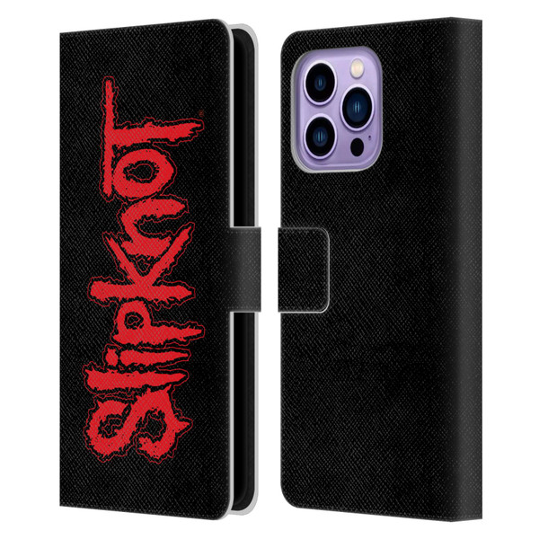 Slipknot Key Art Text Leather Book Wallet Case Cover For Apple iPhone 14 Pro Max