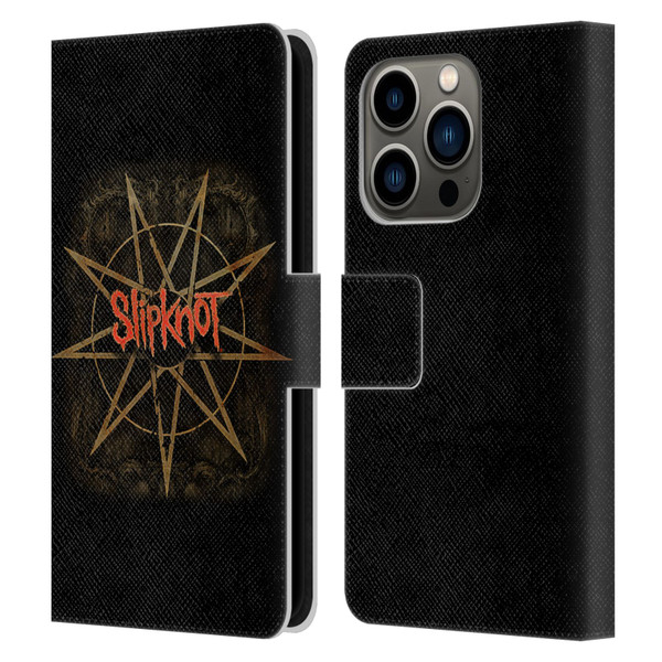 Slipknot Key Art Crest Leather Book Wallet Case Cover For Apple iPhone 14 Pro