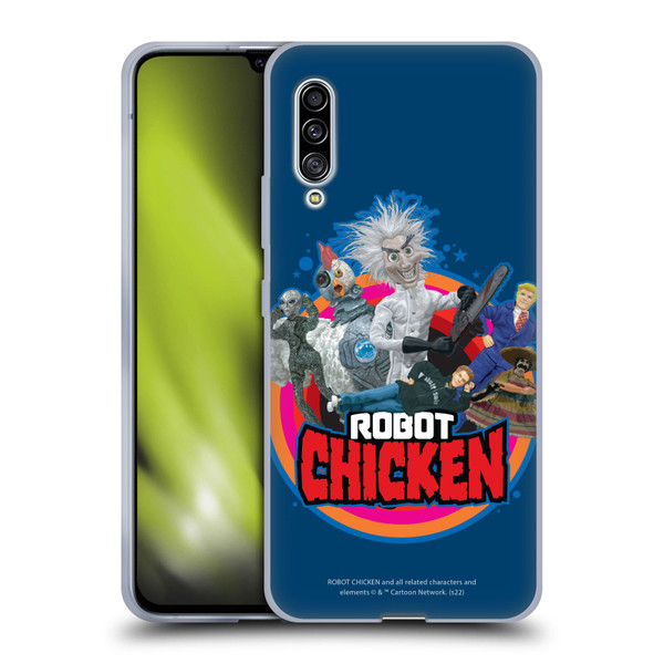 Robot Chicken Graphics Characters Soft Gel Case for Samsung Galaxy A90 5G (2019)