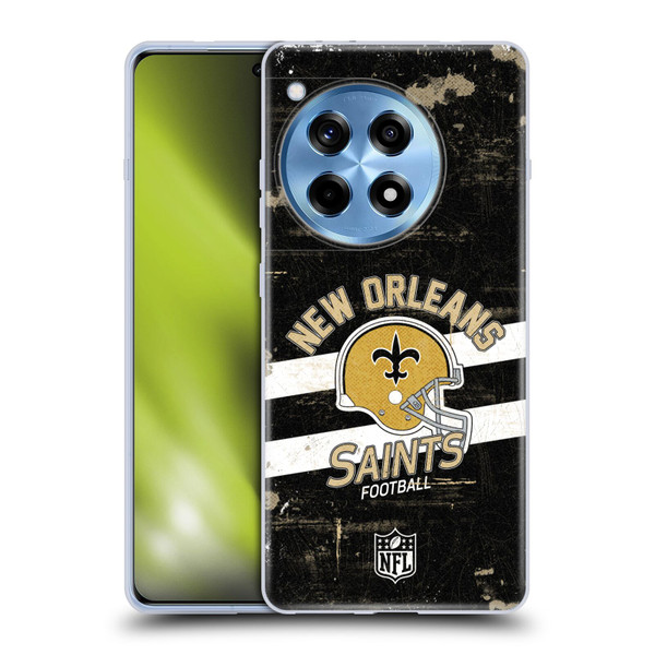 NFL New Orleans Saints Logo Art Helmet Distressed Soft Gel Case for OPPO OnePlus Ace 3 5G