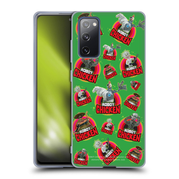 Robot Chicken Graphics Icons Soft Gel Case for Samsung Galaxy S20 FE / 5G