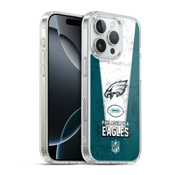 NFL Philadelphia Eagles Logo Art Banner Soft Gel Case for Apple iPhone 16 Pro & MagSafe