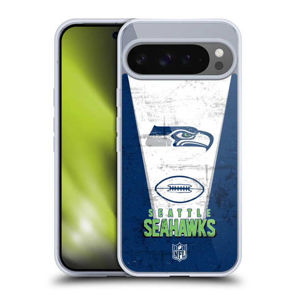 NFL Seattle Seahawks Logo Art Banner Soft Gel Case for Google Pixel 9 Pro XL