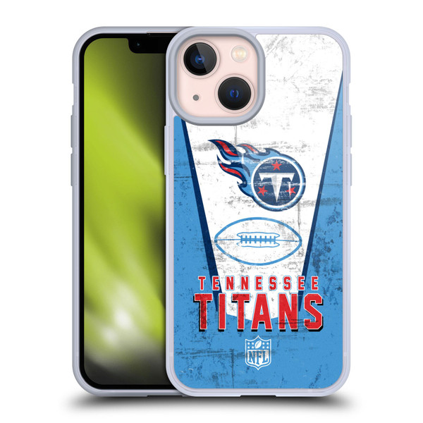 NFL Tennessee Titans Logo Art Banner Soft Gel Case for Apple iPhone 13 Mini