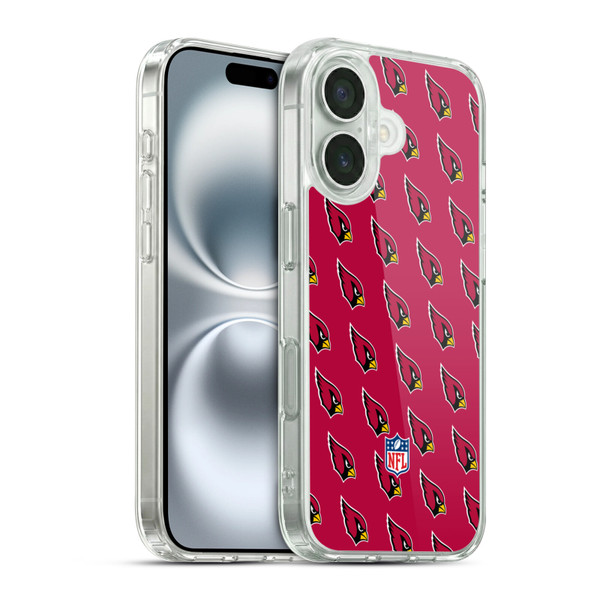 NFL Arizona Cardinals Artwork Patterns Soft Gel Case for Apple iPhone 16 & MagSafe