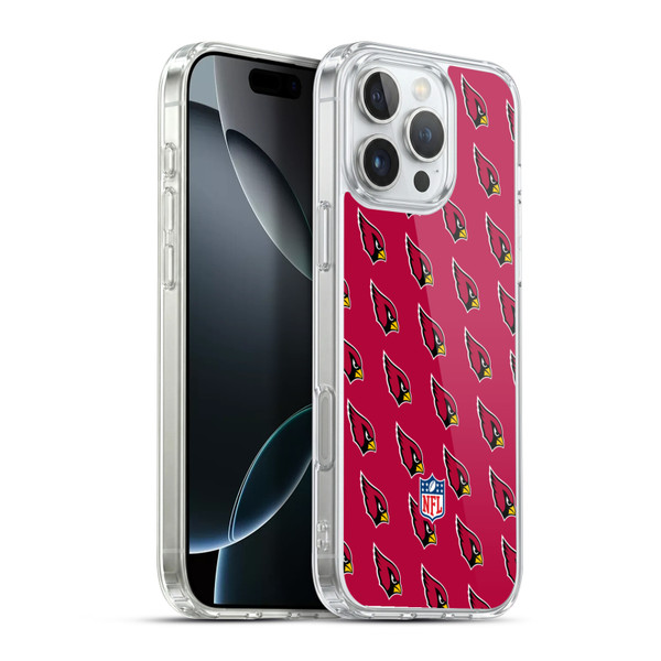 NFL Arizona Cardinals Artwork Patterns Soft Gel Case for Apple iPhone 16 Pro Max & MagSafe