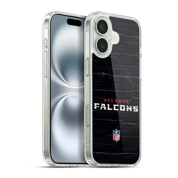 NFL Atlanta Falcons Logo Distressed Look Soft Gel Case for Apple iPhone 16 Plus & MagSafe