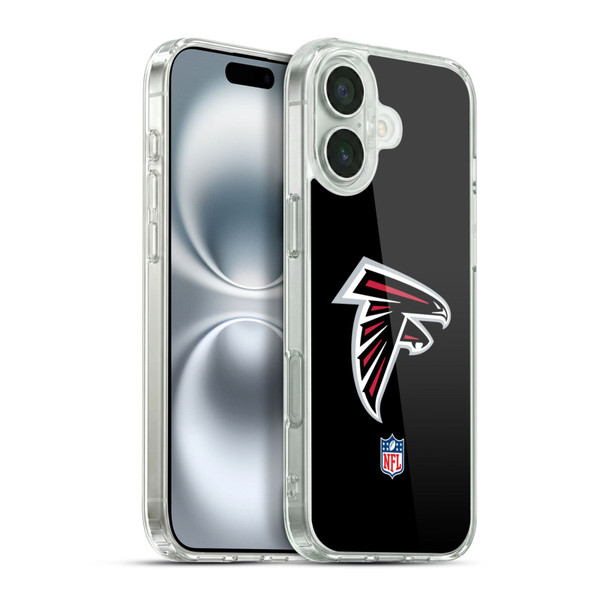 NFL Atlanta Falcons Logo Plain Soft Gel Case for Apple iPhone 16 Plus & MagSafe