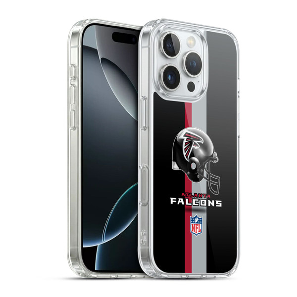 NFL Atlanta Falcons Logo Helmet Soft Gel Case for Apple iPhone 16 Pro & MagSafe