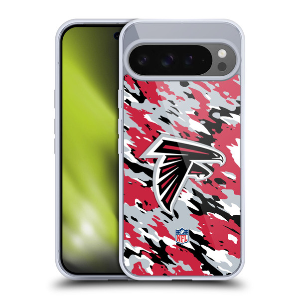 NFL Atlanta Falcons Logo Camou Soft Gel Case for Google Pixel 9 Pro XL