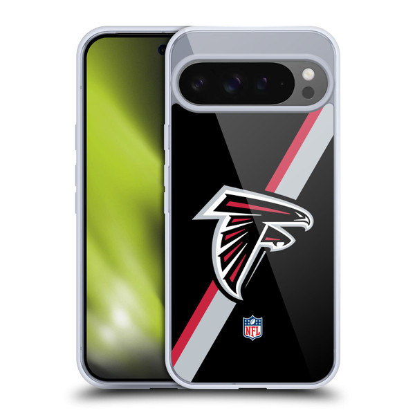 NFL Atlanta Falcons Logo Stripes Soft Gel Case for Google Pixel 9 Pro XL