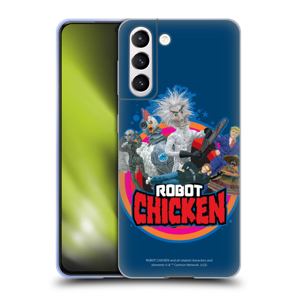 Robot Chicken Graphics Characters Soft Gel Case for Samsung Galaxy S21 5G