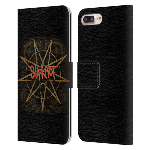 Slipknot Key Art Crest Leather Book Wallet Case Cover For Apple iPhone 7 Plus / iPhone 8 Plus